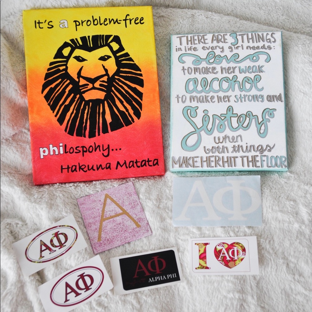 Alpha Phi canvas and sticker bundle!